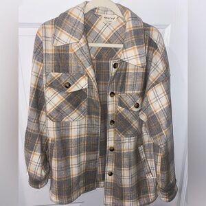 New In Plaid Oversized Jacket
